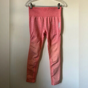 Gymshark Seamless Pink  &‎ Orange Ombré Leggings